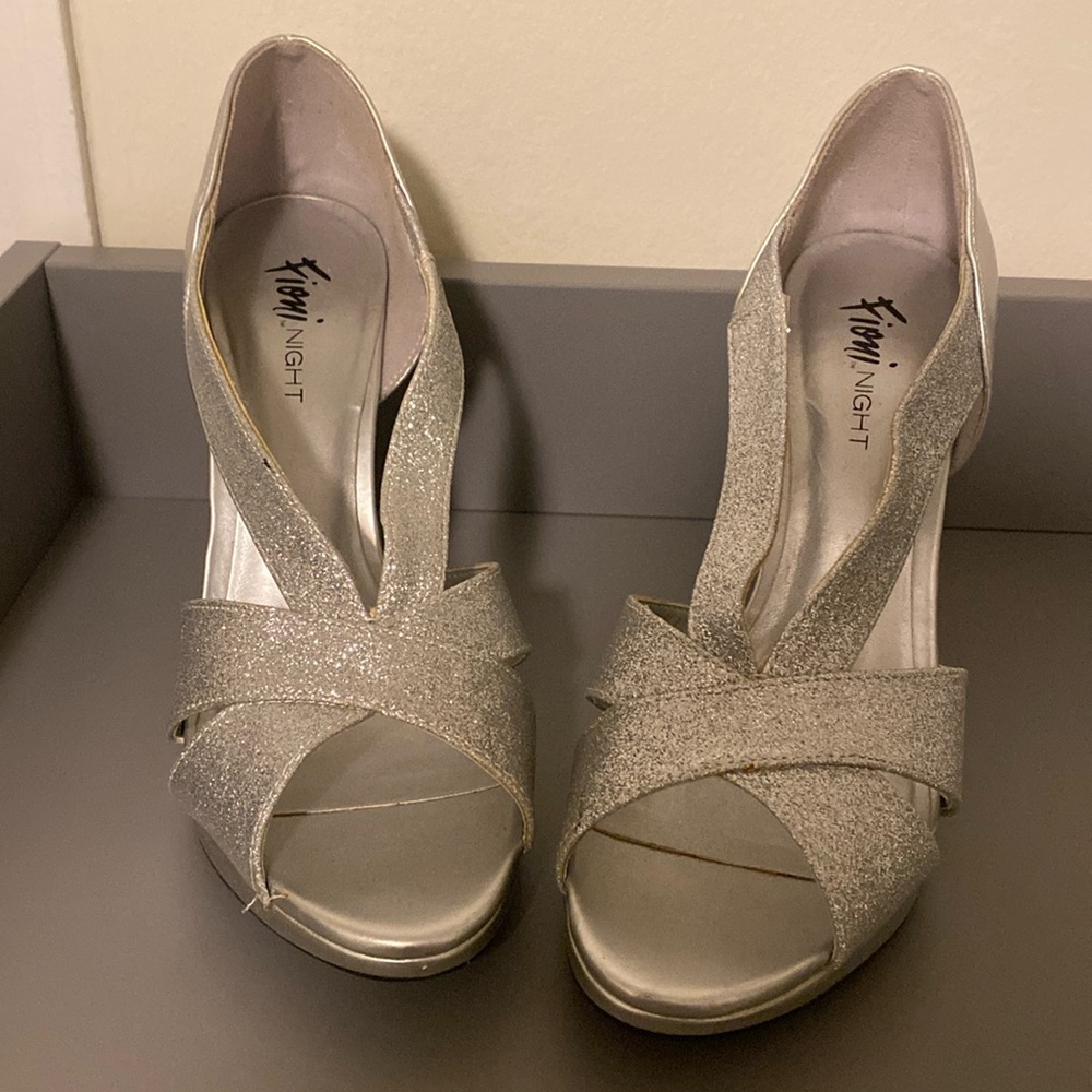 Silver Glitter Shoes
